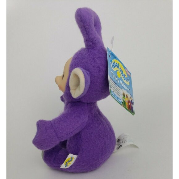 Playskool Teletubbies Tinky Winky Doll Beanie Purple Rubber Face Teletubby 1998 - Picture 5 of 8